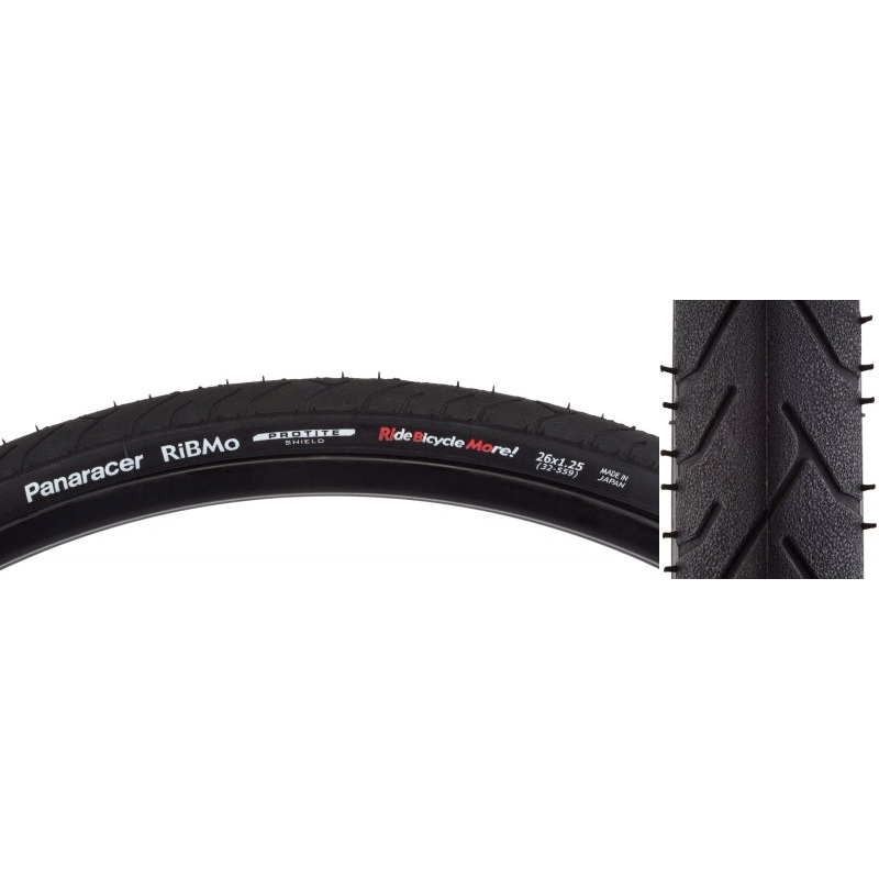 Panaracer RiBMo ProTite Tire – 26 x 1.25 Clincher Folding Black 60tpi