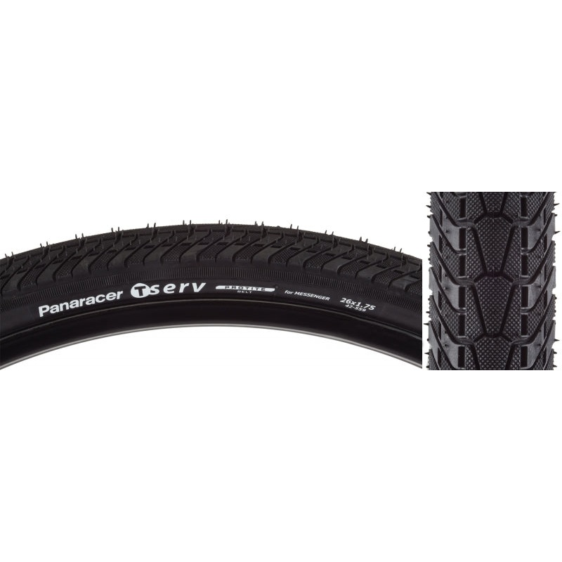 Panaracer T-Serv Protite Tire – 26 x 1.75 Clincher Folding Black 60tpi