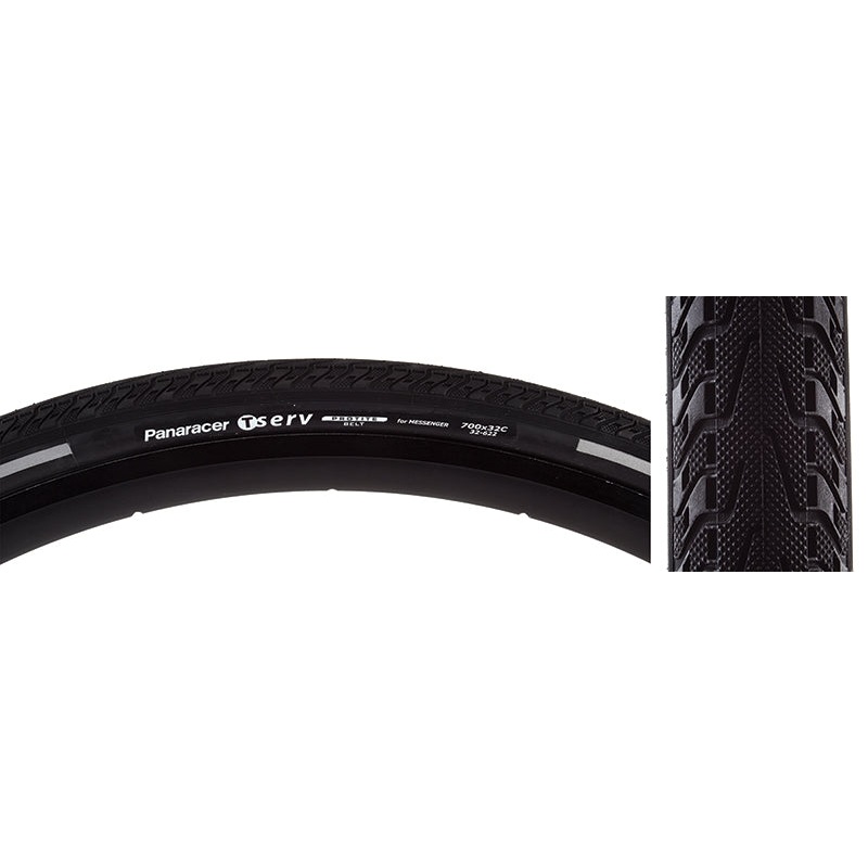 Panaracer T-Serv Protite Tire – 700 x 32 Clincher Folding BLK/Reflective 60tpi