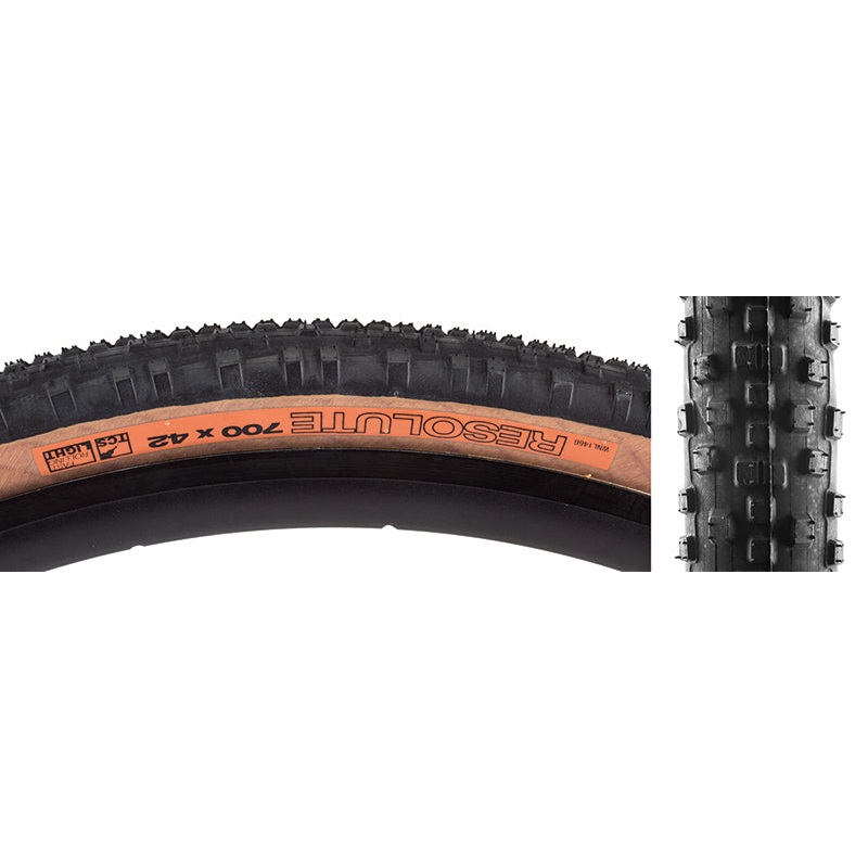 WTB Resolute Tire – 700 x 42 TCS Tubeless Folding BLK/Tan Light Fast Rolling