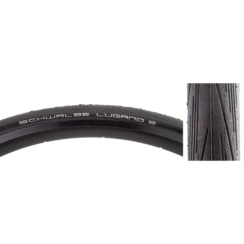 Schwalbe Lugano II Tire – 700 x 28 Clincher Folding Black Active Line