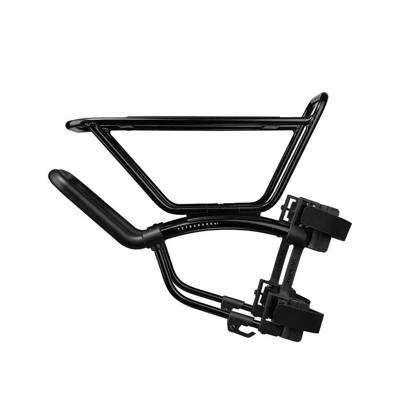 TetraRack M1 Front Rack for MTB – Fork Blade Strap Mount Black
