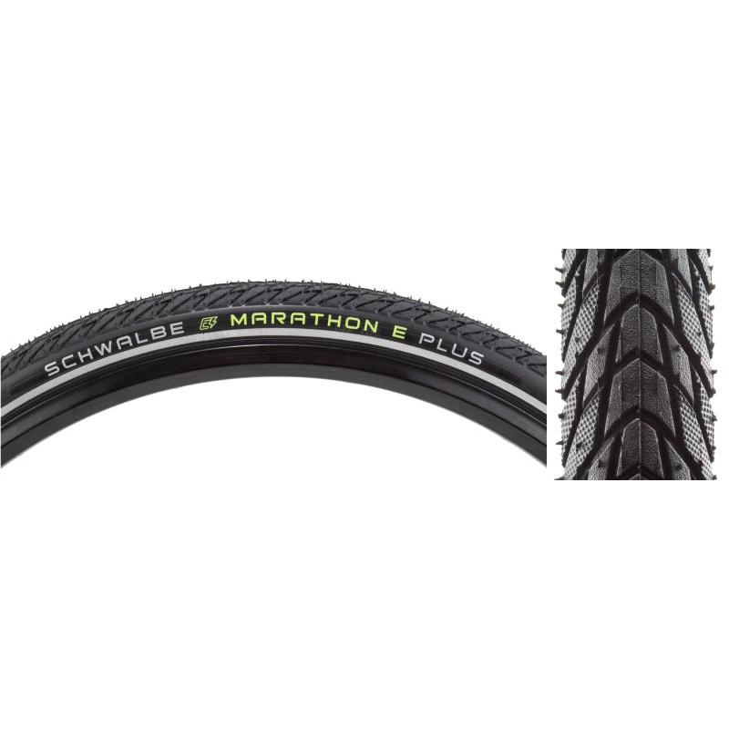 Schwalbe Marathon E-Plus Tire – 700 x 35 Clincher Wire BLK/Reflective Performance Addix SmartGuard