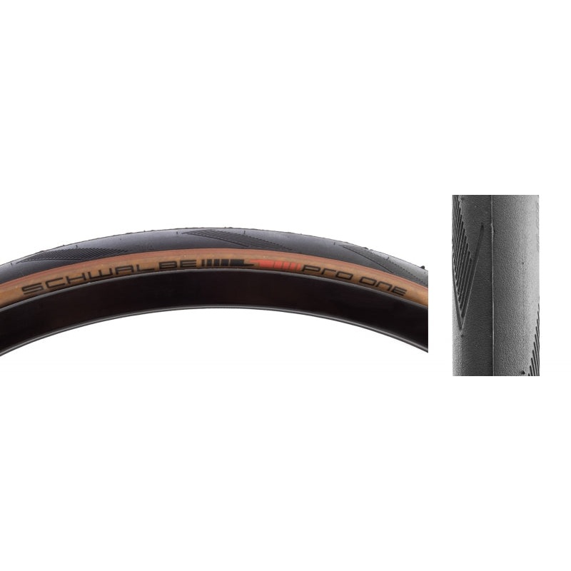 Schwalbe Pro One Tire – 700 x 25 Tubeless Folding BLK/Transparent Evolution Super Race Addix Race V-Guard