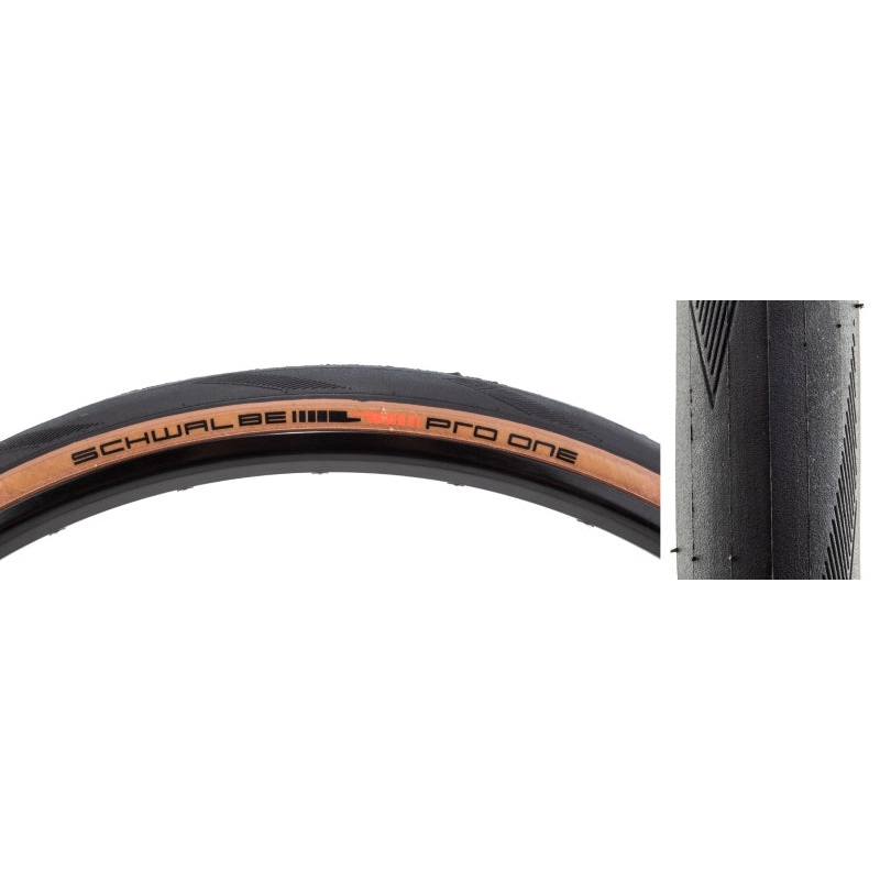 Schwalbe Pro One Tire – 700 x 28 Clincher Folding BLK/Transparent Evolution Super Race Addix Race V-Guard