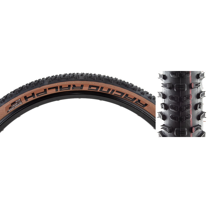 Schwalbe Racing Ralph Tire – 29 x 2.25 Tubeless Folding BLK/Transparent Evolution Super Race Addix Speed