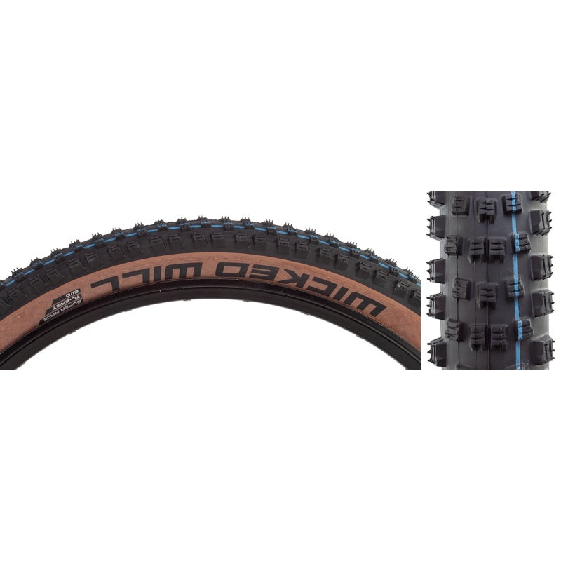 Schwalbe Wicked Will Tire – 29 x 2.4 Tubeless Folding BLK/Transparent Evolution Line Super Race Addix SpeedGrip
