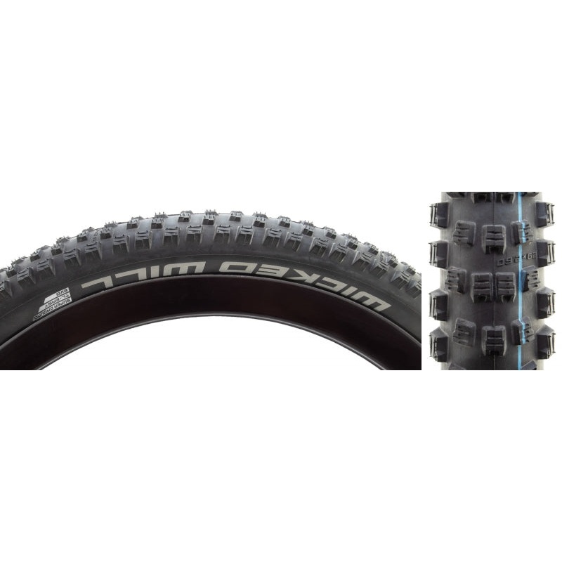 Schwalbe Wicked Will Tire – 29 x 2.6 Tubeless Folding BLK Evolution Line Super Ground Addix SpeedGrip