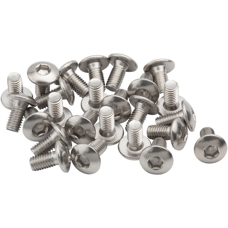Cleat Screws 25-Pack 8mm Universal / Look / Shimano Compatible 4mm Hex M5 X 0.8