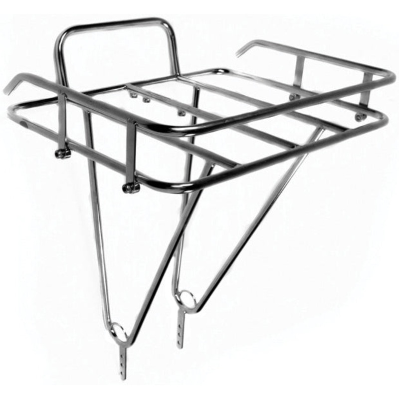 Porteur Front Rack: Polished Stainless Steel