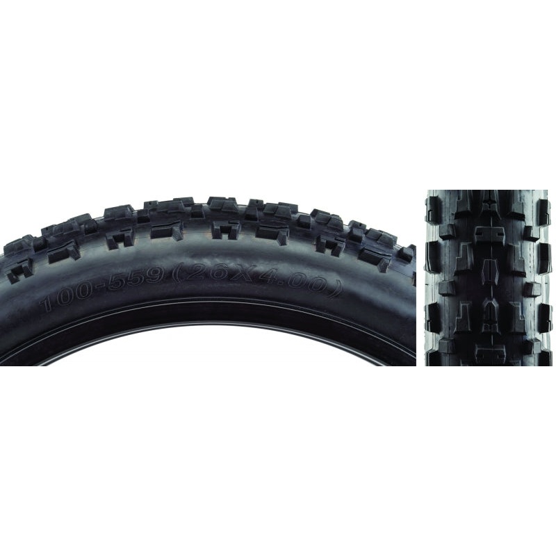 CST Toboggan Tire – 26 x 4 Clincher Wire Black