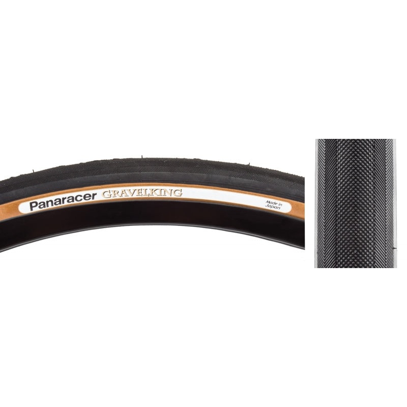 Panaracer GravelKing Slick Tire – 700 x 43 Tubeless Folding Black/Brown