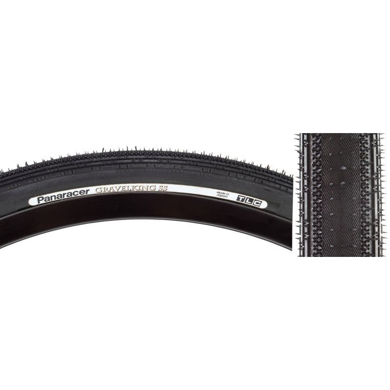 Panaracer GravelKing SS Tire – 700 x 45 Tubeless Folding Black