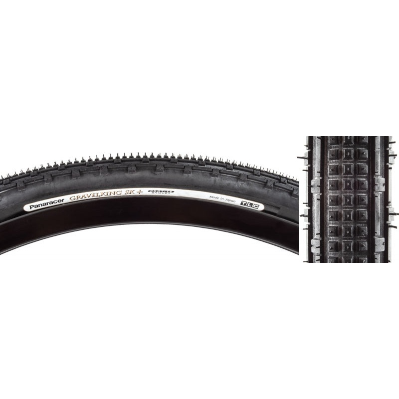 Panaracer GravelKing SK Plus Tire – 700 x 45 Tubeless Folding BLK ProTite Protection