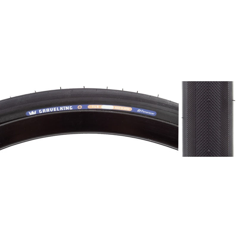 Panaracer GravelKing Slick Plus Tire – 700 x 30 Tubeless Folding Black