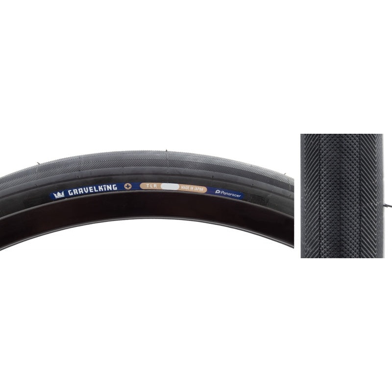 Panaracer GravelKing Slick Plus Tire – 700 x 40 Tubeless Folding Black