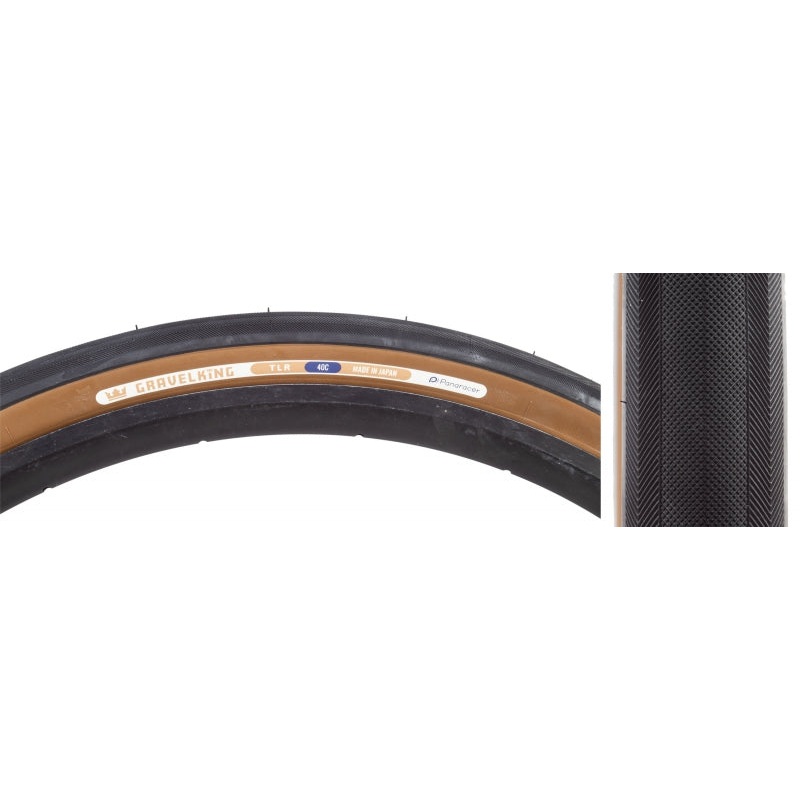 Panaracer GravelKing Slick Tire – 700 x 35 Tubeless Folding Black/Brown