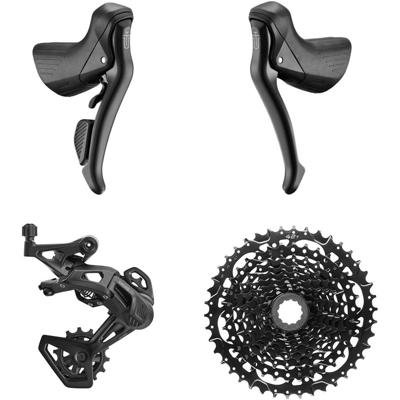 Sword BLK 1×9-Speed Groupset – Includes Brake/Shifters Rear Derailleur Medium Cage 11-42t Cassette