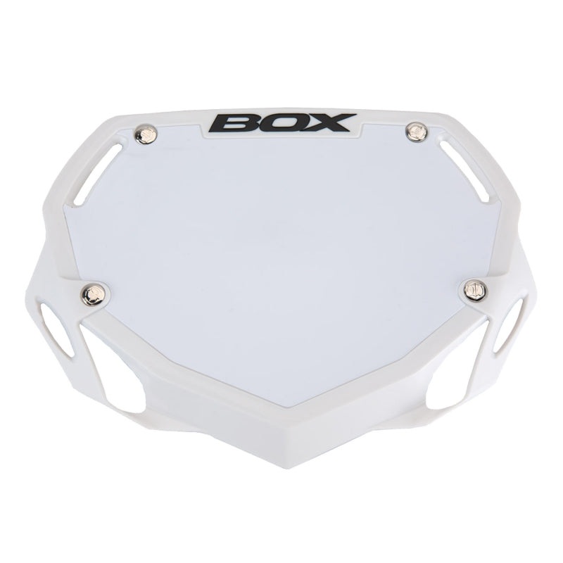 Box Two Number Plate White – Small