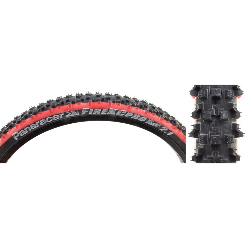 Fire XC Pro Tire – 26 x 2.1 Clincher Wire Black/Red 30tpi