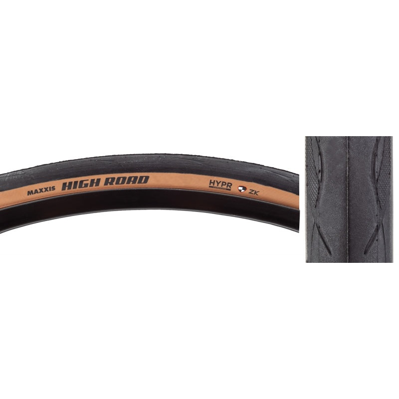 High Road Tire – 700 x 25 Clincher Folding Black/Tan HYPR ZK