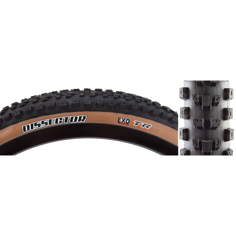 Dissector Tire – 29 x 2.6 Tubeless Folding Black/Tan Dual EXO
