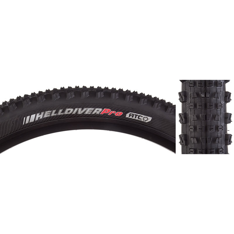 Helldiver Tire 27.5×2.40 Folding Tubeless Ready EN-DTC ATC 120TPI Black