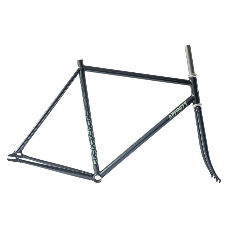 Affinity Metropolitan Track Frameset MD 540mm 553mm 129mm 75 74 405mm 27.2mm Film Grain Mint Fresh