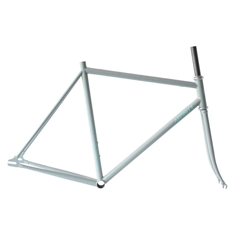 Affinity Metropolitan Track Frameset MD 540mm 553mm 129mm 75 74 405mm 27.2mm Pearl Gray Glow Sticks