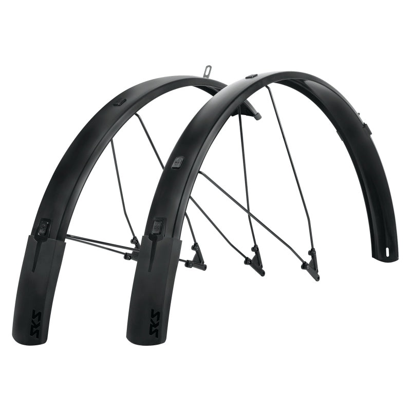 B65 Bluemels Style Full Coverage Fender Set – 65mm 27.5/29/700 x 1.75-2.25 Matte BLK