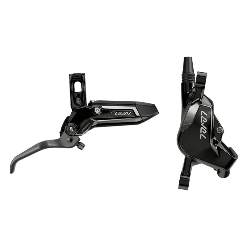 Level Ultimate Stealth Disc Brake Lever – Rear Post Mount 2-Piston Carbon Lever Titanium Hardware Gloss BLK C1