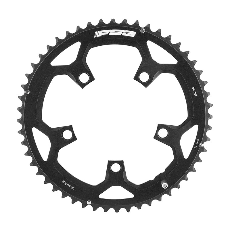 Pro Road Chainring – 52t 110 BCD Aluminum N11 Black