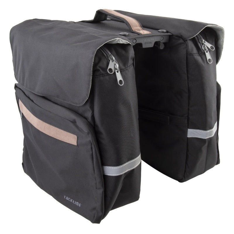 Racktime Ture Pannier Bag SnapIt 14.2×12.2×6.7` 1770 c.i. Black