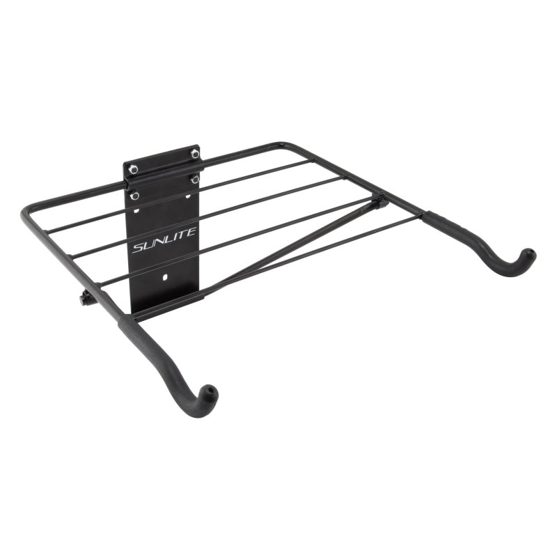 Sunlite Single Folding Shelf Rack  40lbs Black Holds 1 bike