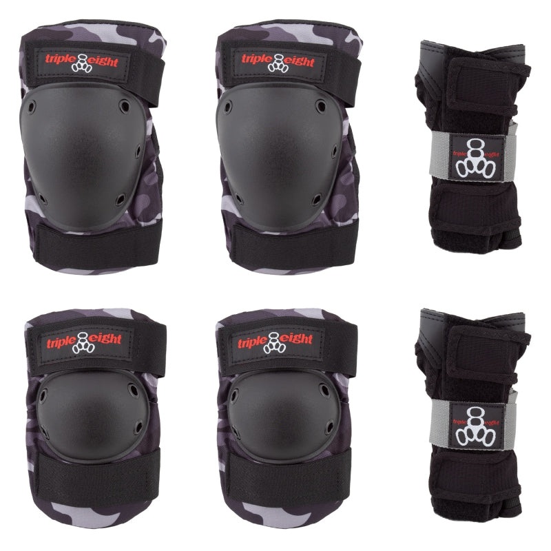 Triple eight Saver Series 3-Pack Pad Set MD Unisex Charcoal Camo