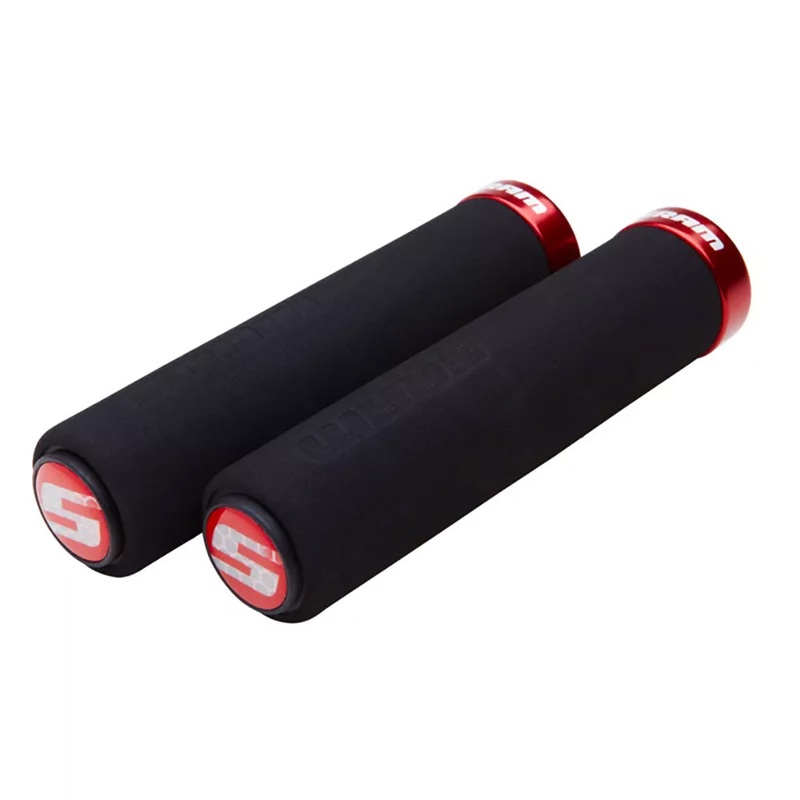 Locking MTB Straight Foam Grip Set Black