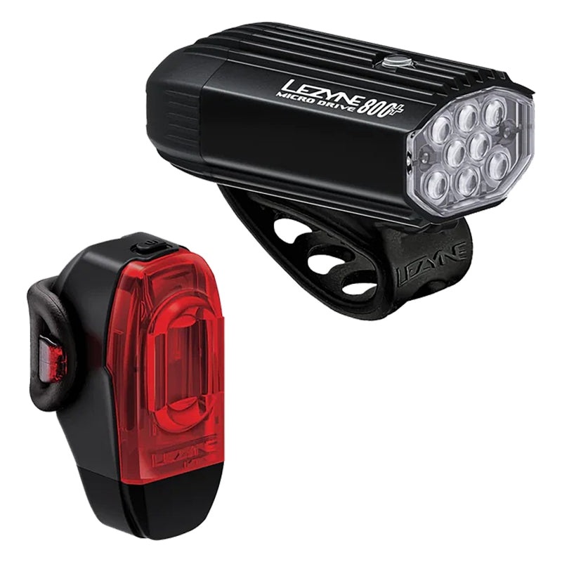 Lezyne Micro Drive 800+/KTV Drive+ Headlight/Taillight Set –  Black