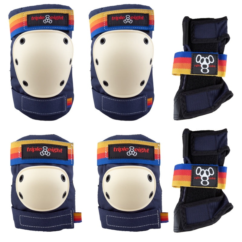 Triple eight Saver Series 3-Pack Pad Set JR Unisex Pacific Beach Blue