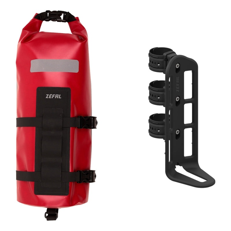 Zefal Z Adventure Fork Pack Fork Boss/Strap On 5.9×5.9×14.4` 366 c.i. Red/Black