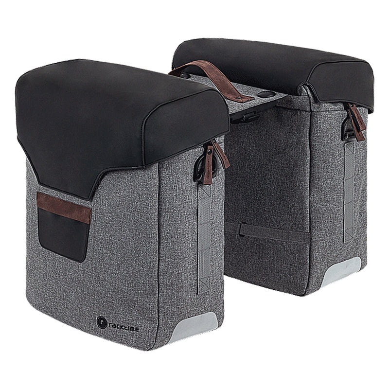 Racktime Louis 2.0 Bag SnapIt 2.0 12.8×6.4×15` (per side) 2270 c.i. Black/Grey