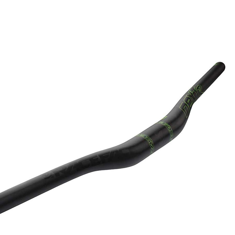 NEXT R 35 Carbon Riser Handlebar – 35 x 800mm 20mm Rise Green