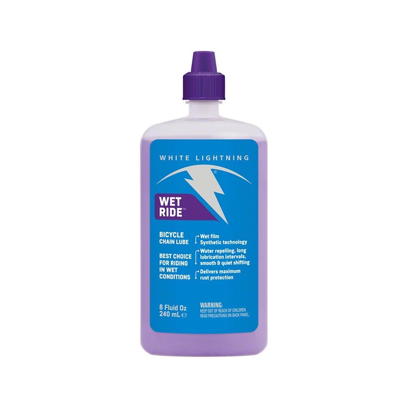 White Lightning Wet Ride Bike Chain Lube – 8oz Drip