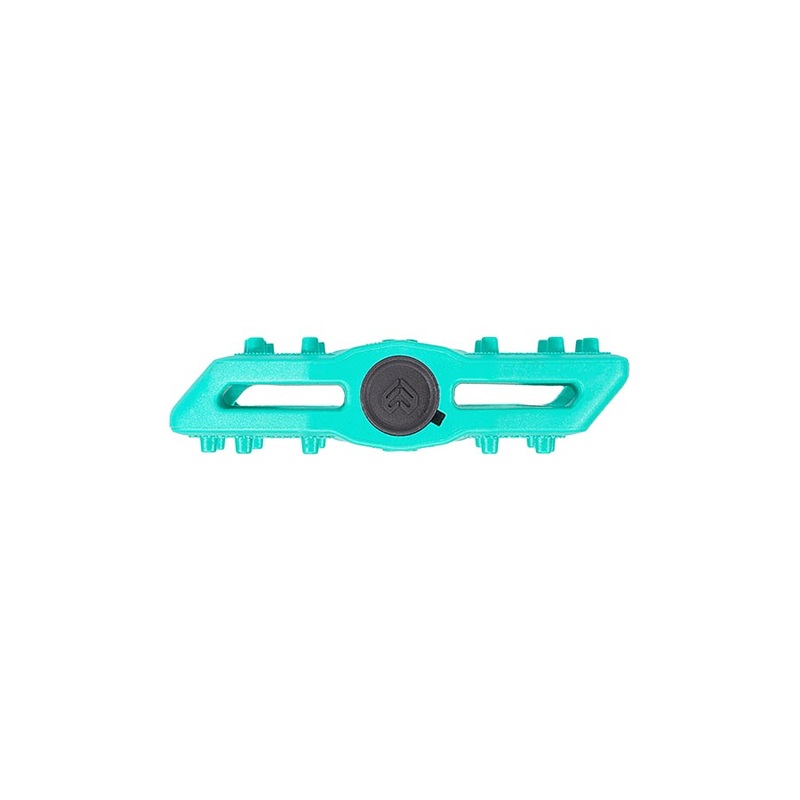Eclat Slash Platform Pedals Body: Nylon Spindle: Cr-Mo 9/16” Turquoise Pair