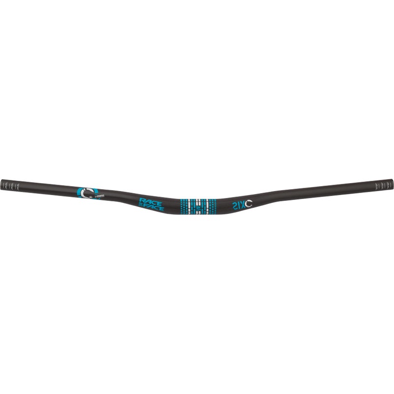 SixC Riser Carbon Handlebar: 31.8 x 785mm 3/4 Rise Turquoise