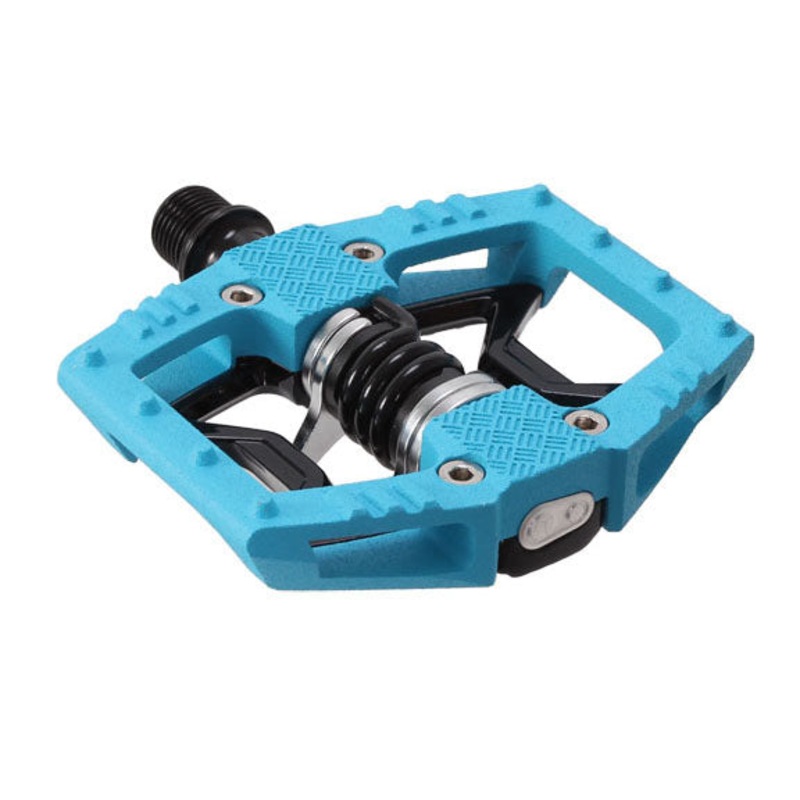 Crankbrothers Double Shot 2 Pedals – Single Side Clipless Platform Aluminum 9/16 Blue/BLK