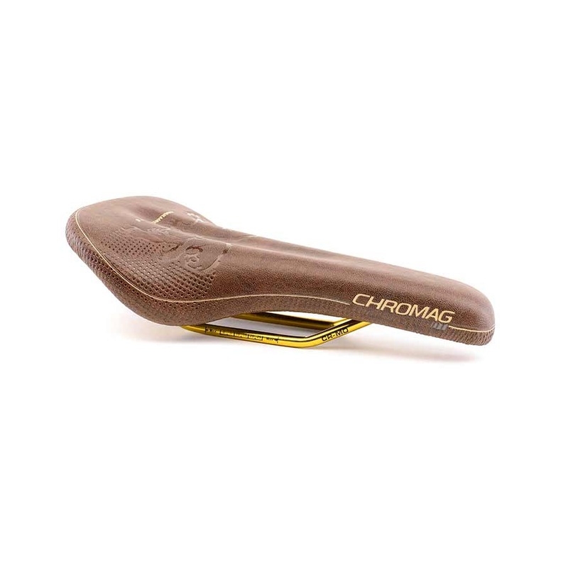 Chromag Trailmaster DT Saddle 280 x 135mm 305g Rawhide/Gold Rails