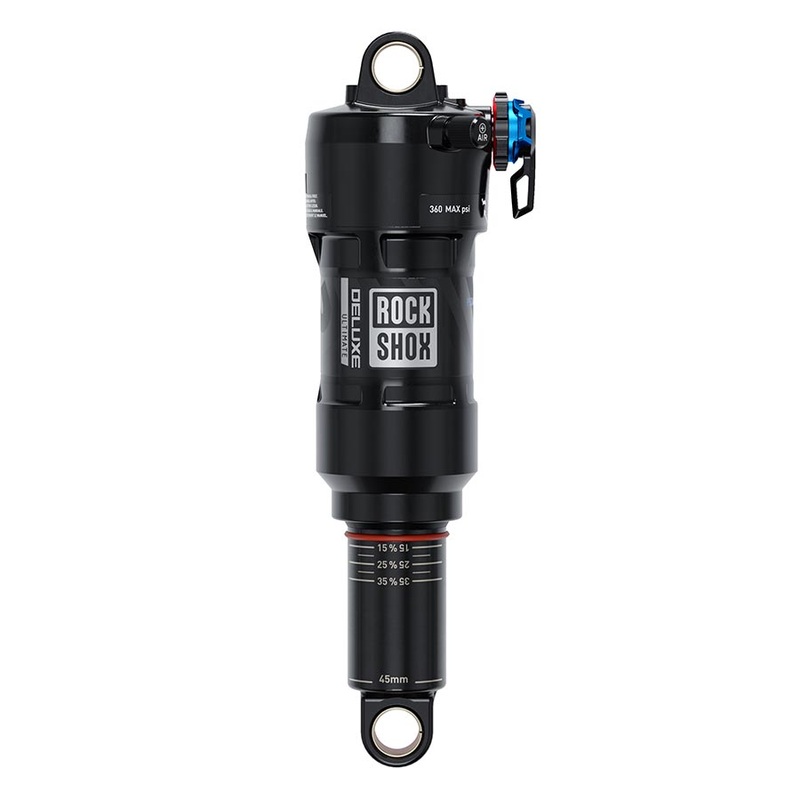 RockShox Deluxe Ultimate RCT Rear Shock – 190 x 45mm LinearAir 2 Tokens Reb/Low Comp 380lb L/O Force Standard C1