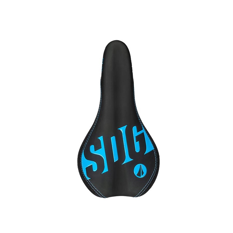 SDG Fly Jr Saddle Steel Rails – Blk/Cyan