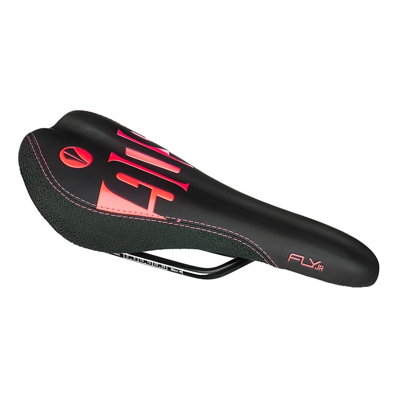 SDG Fly Jr Saddle Steel Rails – Blk/Red