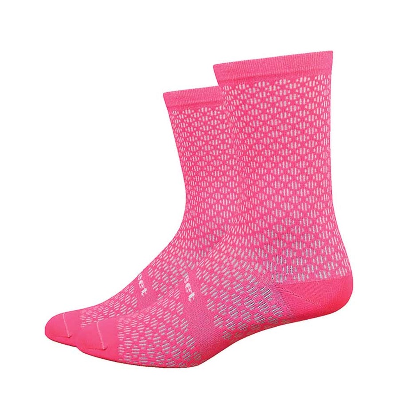 DeFeet Evo 6 Mont Ventoux Socks Flamingo Pink XL